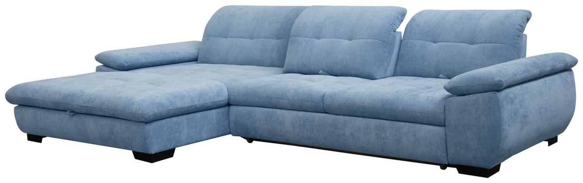 Coltar BELLAGIO - albastru, Modern, carton/material pe bază de lemn (198/328cm) - Premium Living