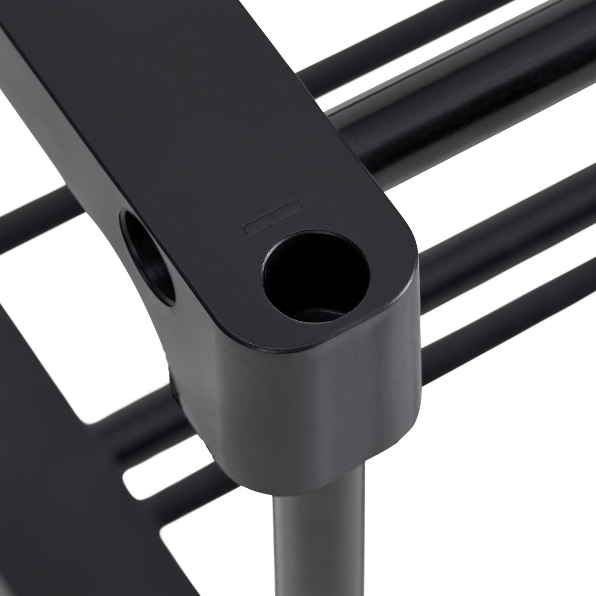 Schuhregal Grando Schwarz - Schwarz, Konventionell, Kunststoff/Metall (94/194/30cm) - Based