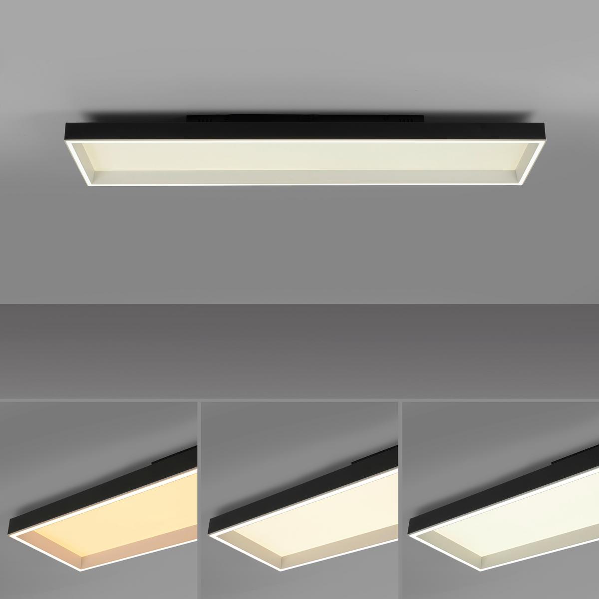 LAMPA SUFITOWA LED 6317-18 Q-MAGONG - czarny, Basics, tworzywo sztuczne/metal (120/30/8.4cm) - Paul Neuhaus