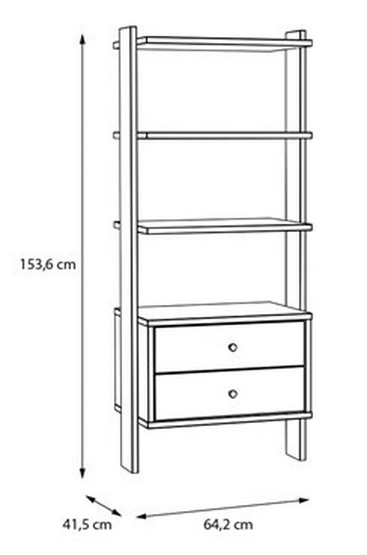 Regal Whenua - boje hrasta/boje kadulje, Moderno, drvni materijal/drvo (64,2/153,6/41,5cm) - Mömax