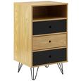 Kommode in Naturfarben/Schwarz - Schwarz/Naturfarben, MODERN, Holzwerkstoff/Metall (48/85/40cm) - Modern Living Kommode in Naturfarben/Schwarz - Schwarz/Naturfarben, MODERN, Holzwerkstoff/Metall (48/85/40cm) - Modern Living