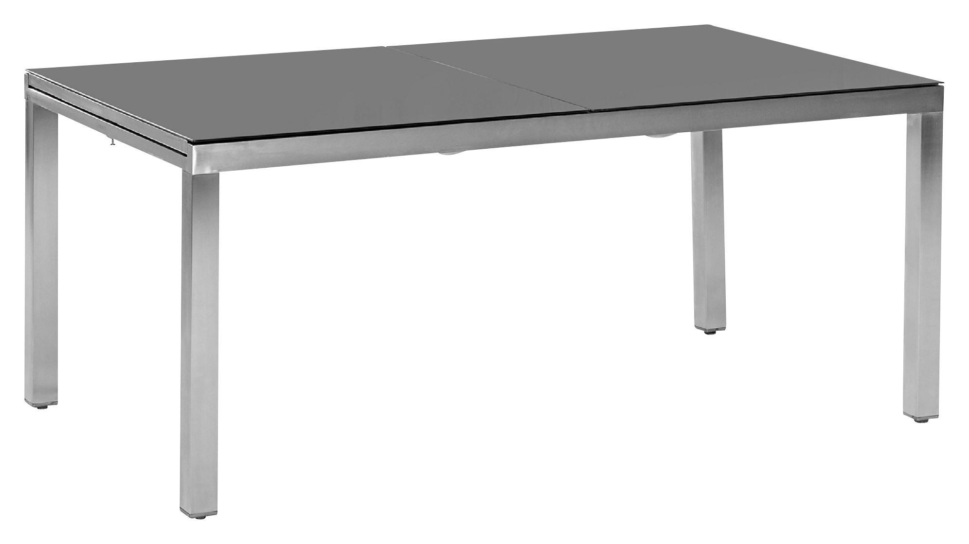 Vrtna Miza Gardenson, Siva, 150x90 - srebrne barve/siva, Moderno, kovina/steklo (150/90/75cm) - Gardenson