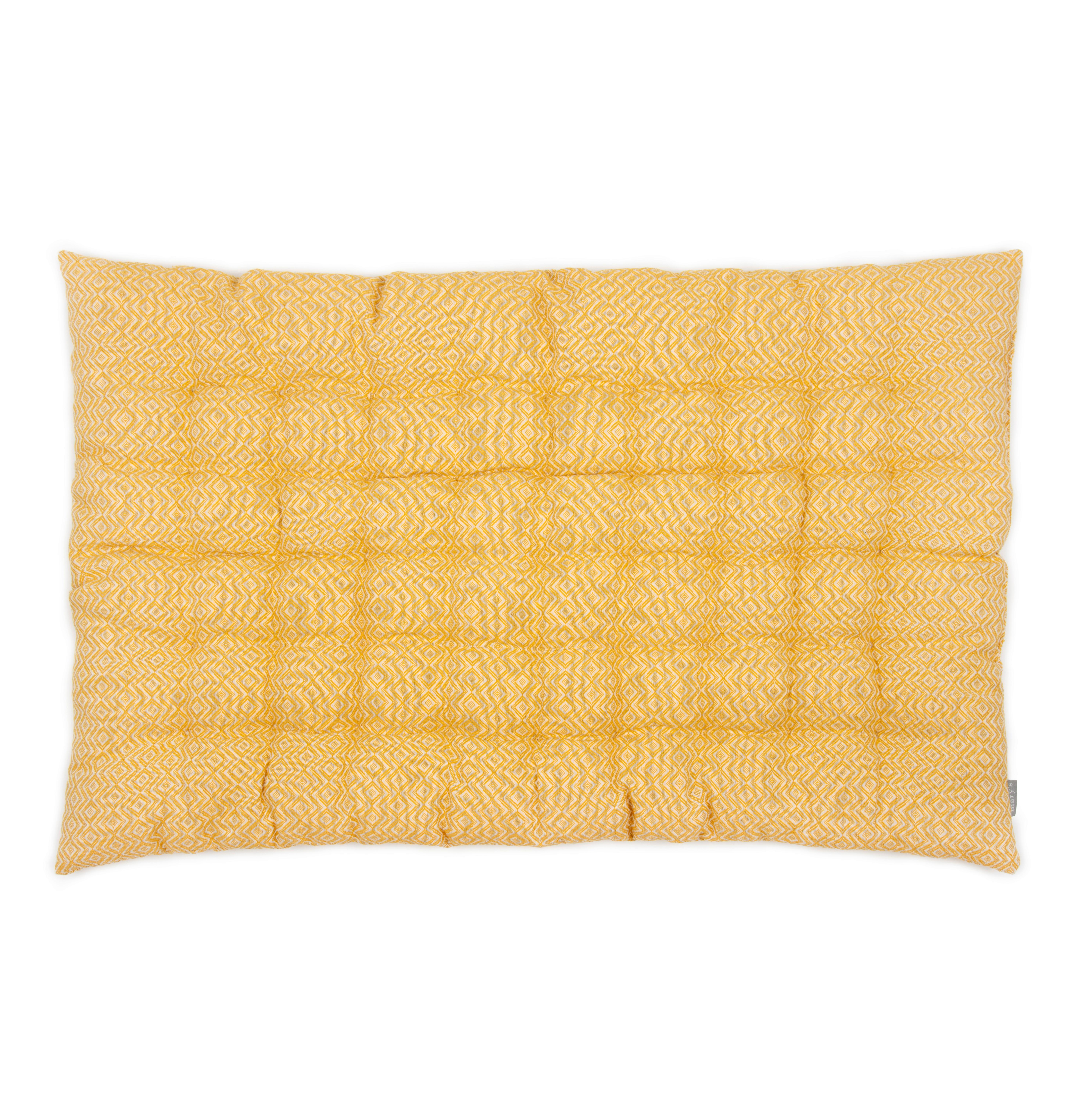 Boxkissen Dobby Gelb ca. 60x100cm - Gelb, Textil (60/100/7cm)