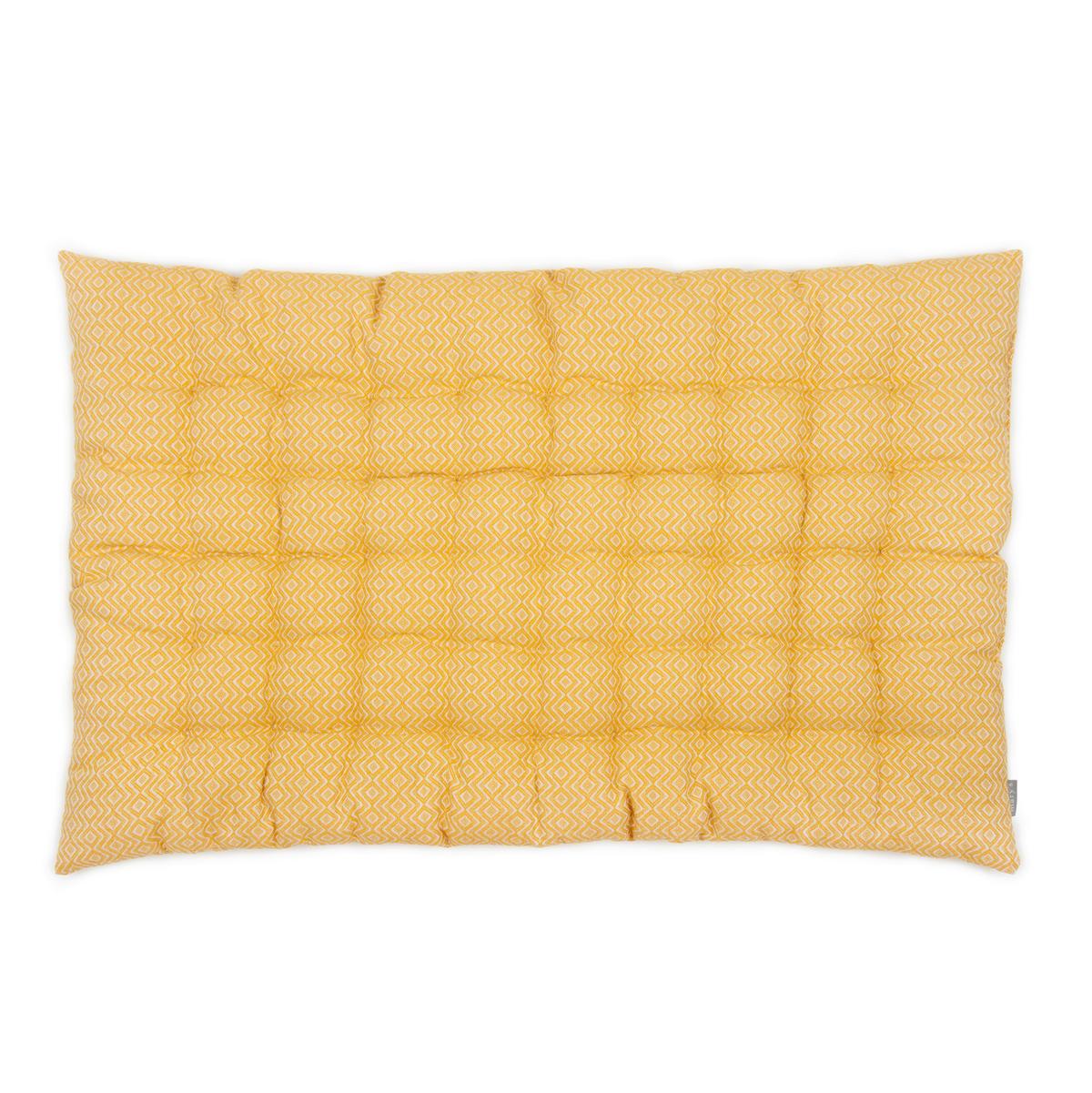 Ülőpárna Dobby 100/60 - sárga, textil (60/100/7cm)