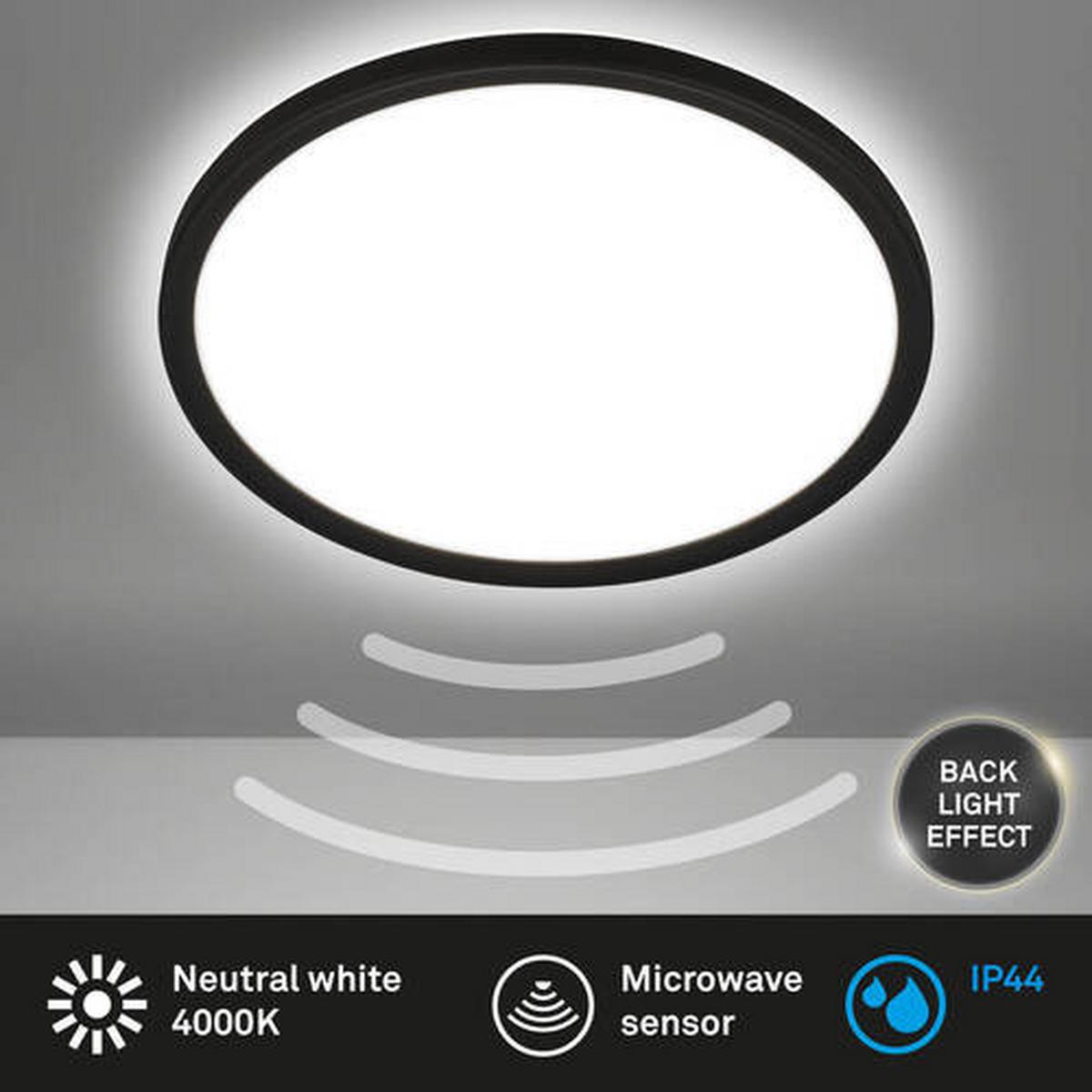 ŁAZIENKOWA LAMPA SUFITOWA LED 7525415 MOVE - czarny, Konventionell, tworzywo sztuczne (29/3cm)