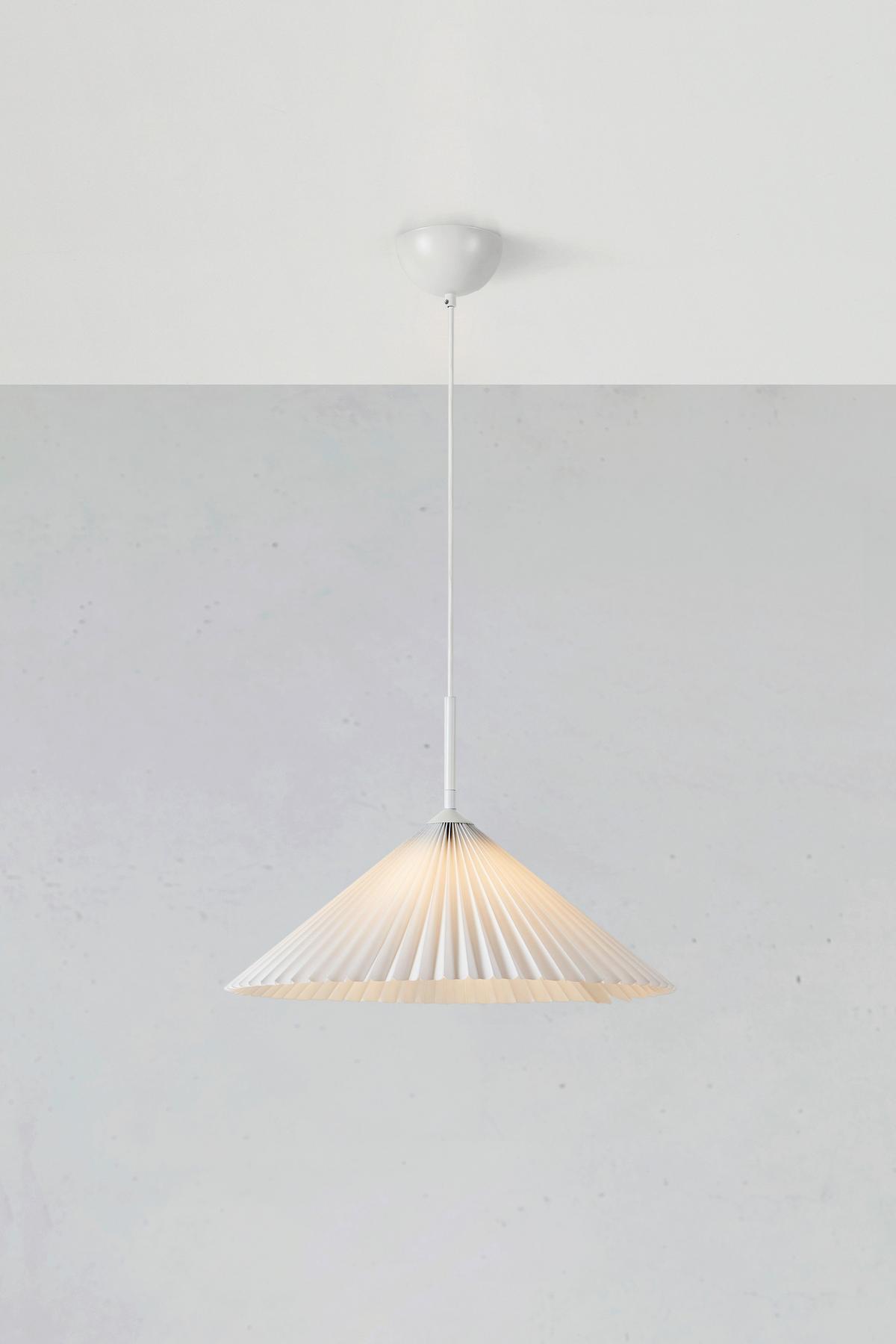 Hängeleuchte Plisado max. 40 Watt - Weiß, Basics, Kunststoff/Metall (50/50/30cm) - Markslöjd