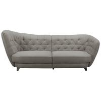 Megasofa "Retro" , braun - Chromfarben/Braun, MODERN, Textil/Metall (256/85/115cm) - MID.YOU