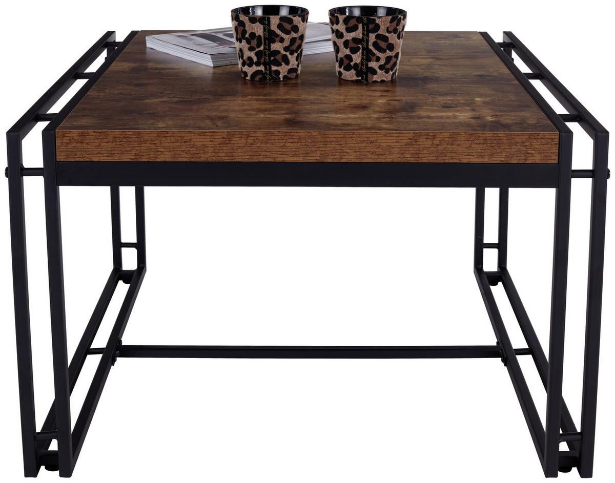 Klubska Miza Bistro, Naravne Barve, Črna - črna/naravne barve, Moderno, kovina/umetna masa (72/45/72cm)