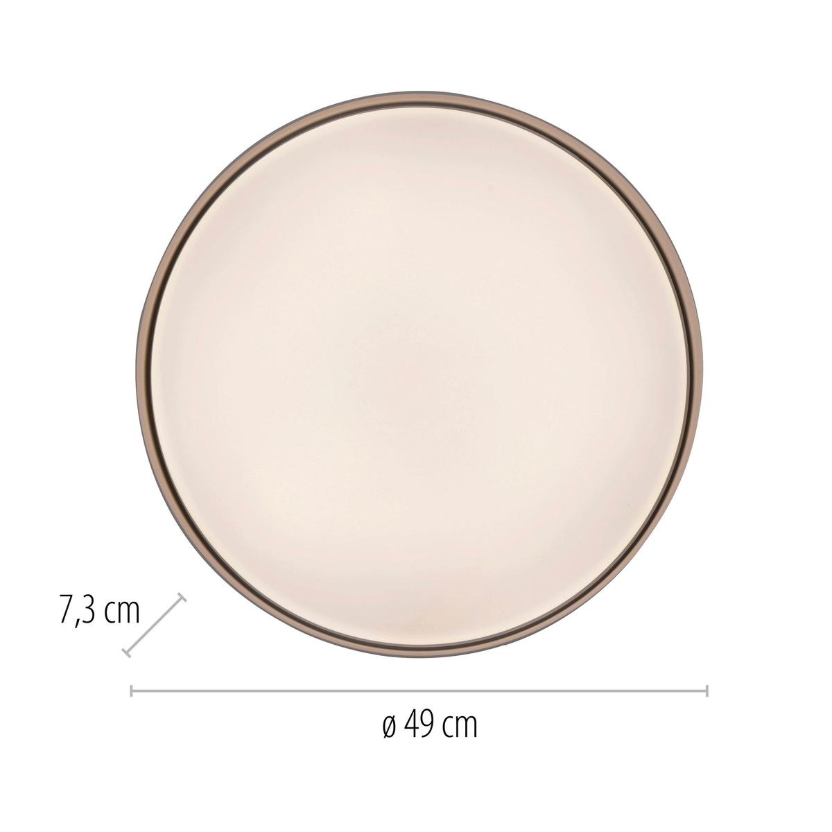 LAMPA SUFITOWA LED 14595-39 TAVOLI - kolor piaskowy, Konventionell, tworzywo sztuczne/metal (49/49/7.3cm) - Schöner Wohnen