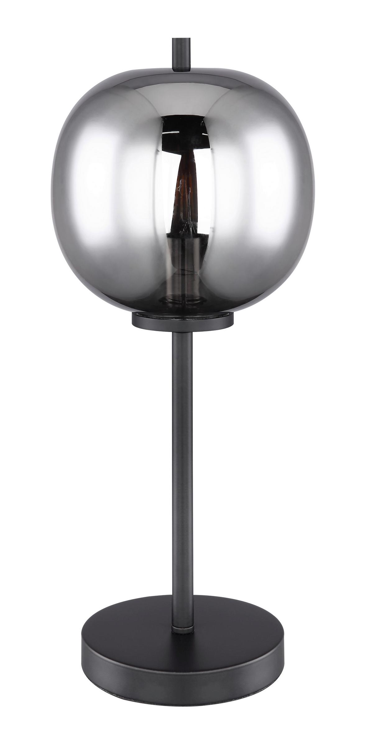 LAMPA STOŁOWA 15345TLU *SBN* - czarny, Design, metal/szkło (18,5/45cm) - Novel