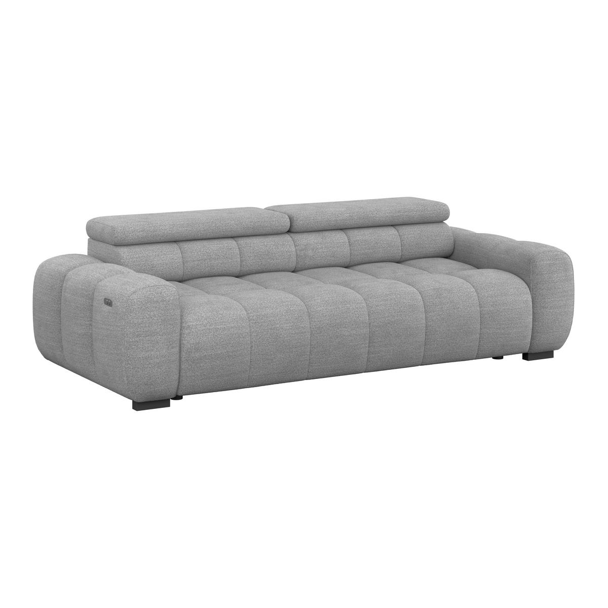 Velika Sofa Bull - siva/crna, Trend, tekstil/plastika (248/77-97/108cm) - Luca Bessoni