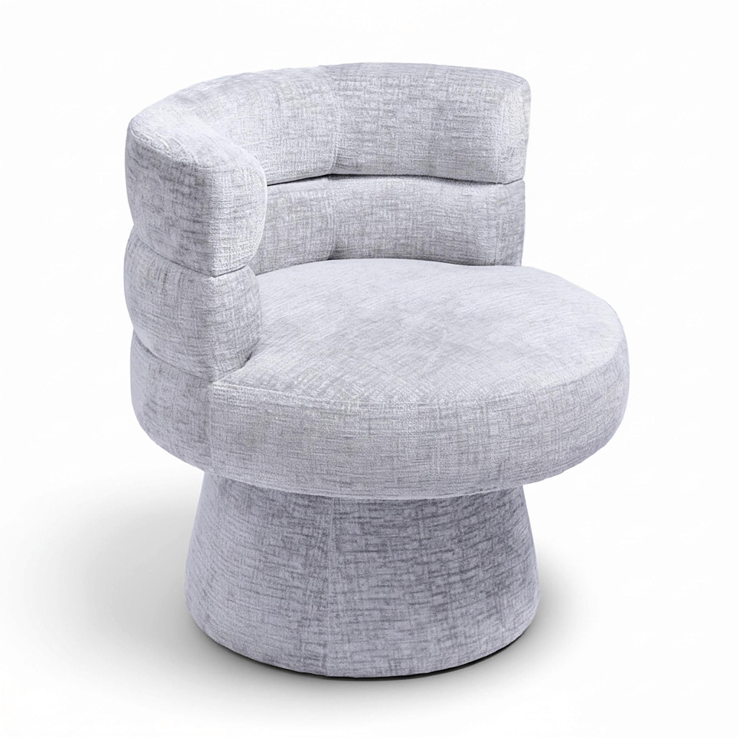 Stuhl Julina Grau Chenille Gepolstert - Grau, MODERN, Holz/Textil (71/74/72cm) - Bessagi Home