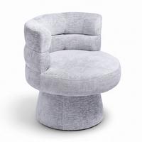 Stuhl Julina Grau Chenille Gepolstert - Grau, MODERN, Holz/Textil (71/74/72cm) - Bessagi Home