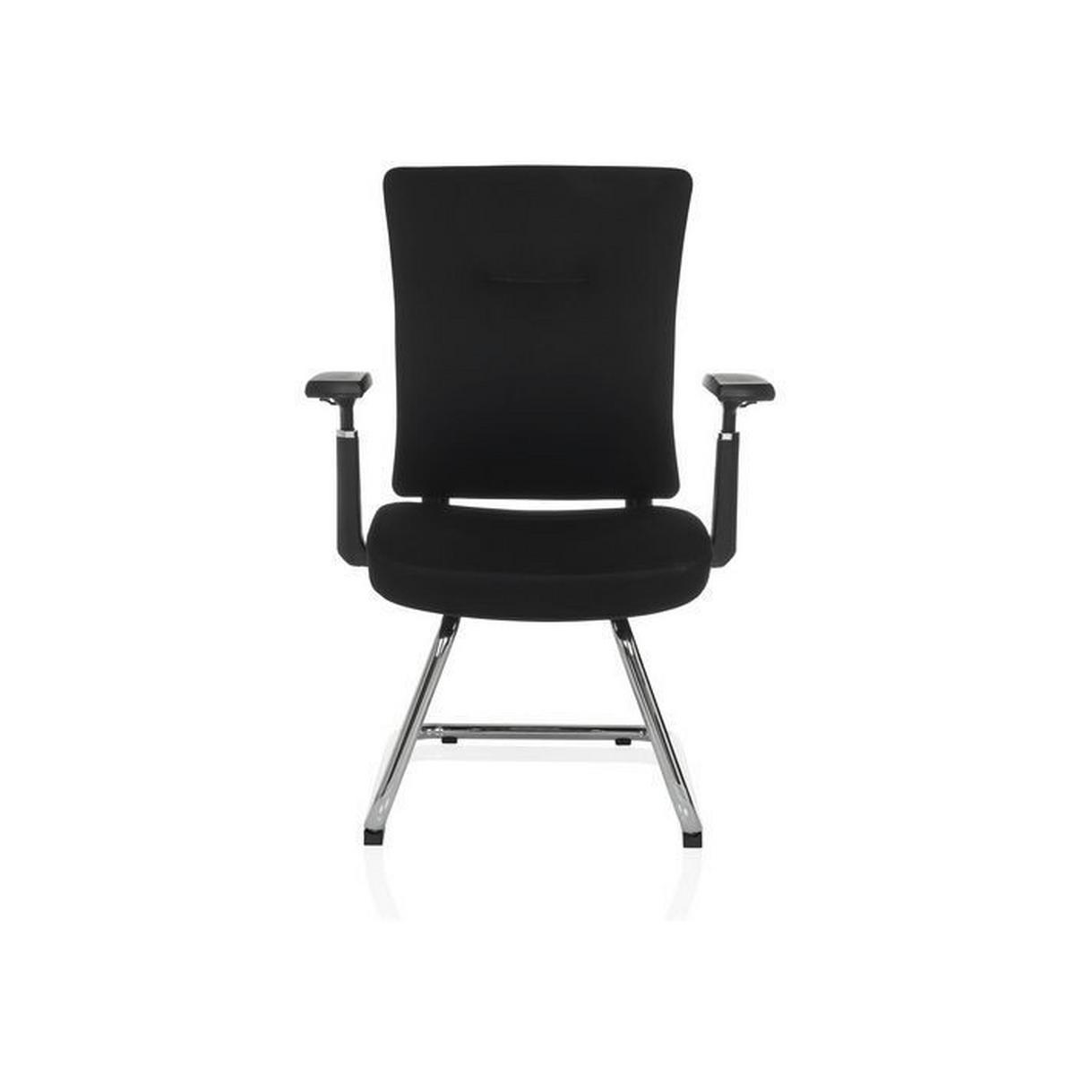 Konferenčni Stol Captivo Pro V, Črna - srebrne barve/črna, Moderno, kovina/tekstil (67cm) - MID.YOU