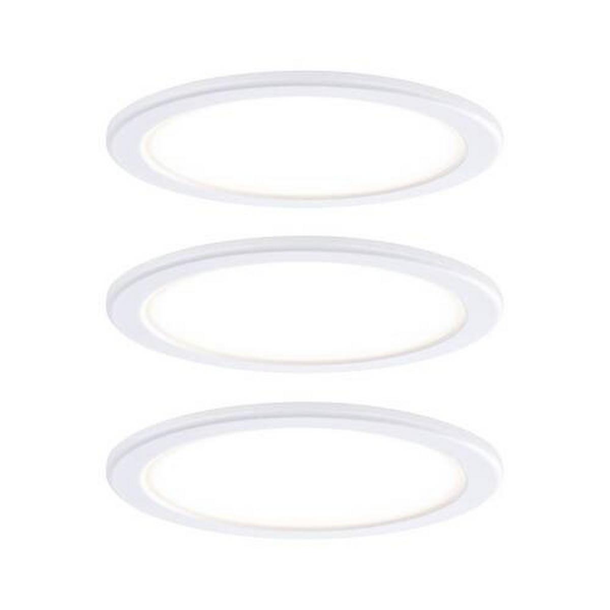 Unterbauleuchte 3-er Set Weiß max. 3x3 Watt - Weiß, Basics, Kunststoff (6,5/6,5/1,7cm) - Paulmann