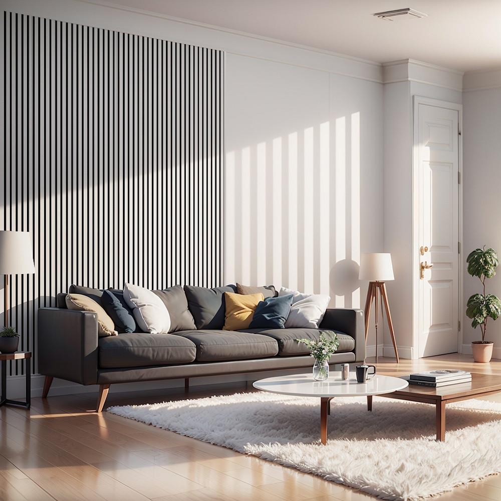 Akusztikus Fali Panel Echo - fehér, Modern, műanyag/faalapú anyag (1,44qm)