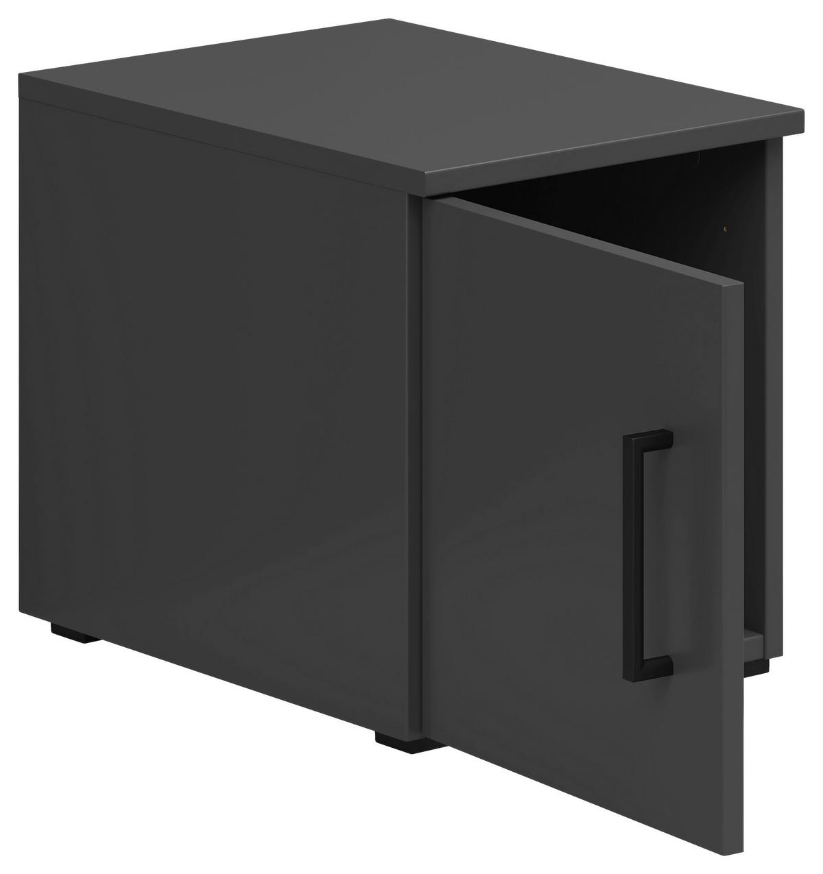 Aufsatzschrank Multistauraum Graphitfarben - Graphitfarben/Schwarz, MODERN, Holzwerkstoff/Kunststoff (30/35/40cm) - Mömax