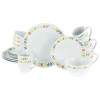 Kombinirani Servis Happy Birthday, 16-Delni - večbarvno, Basics, keramika - Creatable
