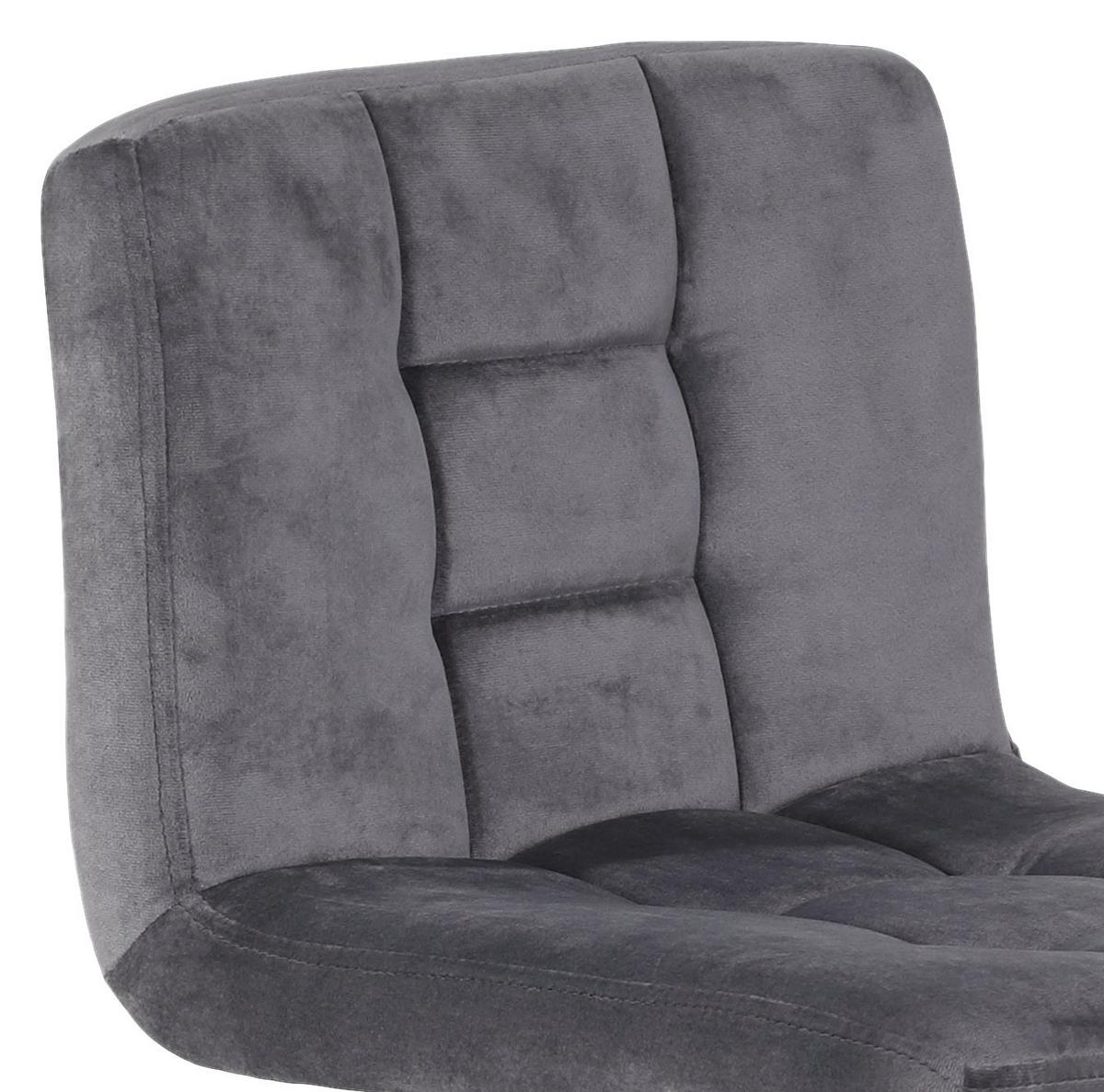 Barhocker-Set Amanda Grau - Dunkelgrau/Grau, MODERN, Textil/Metall (40/85/48cm) - MID.YOU