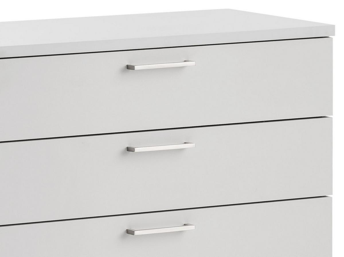 Kommode "Serie 1500" , hellgrau - Silberfarben/Hellgrau, KONVENTIONELL, Holzwerkstoff/Kunststoff (80,2/84,2/41cm) - MID.YOU