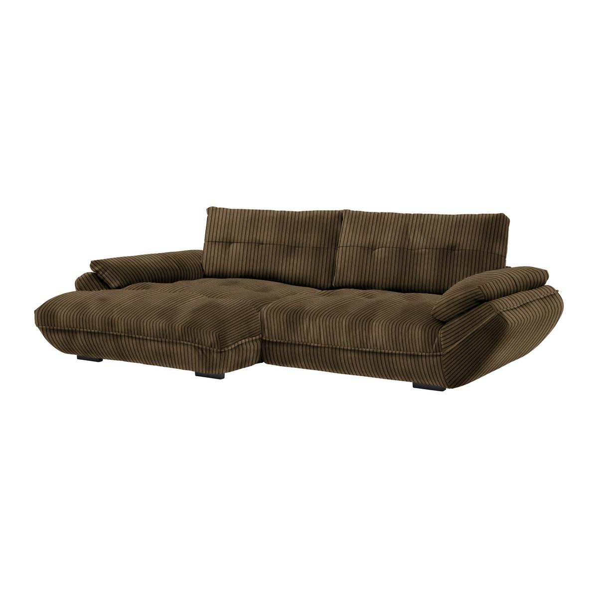 Wohnlandschaft Vivo Dunkelbraun - Dunkelbraun/Schwarz, MODERN, Kunststoff/Textil (179/63/317cm) - Based