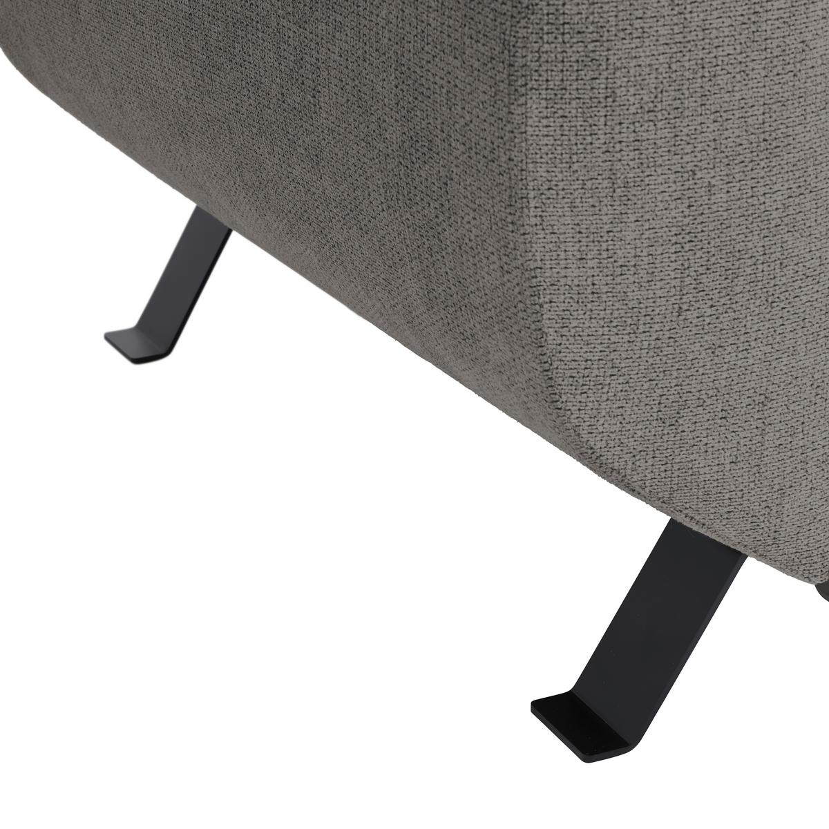 Kutna Garnitura Raven - crna/antracit, Moderno, tekstil/metal (257/198cm) - Modern Living