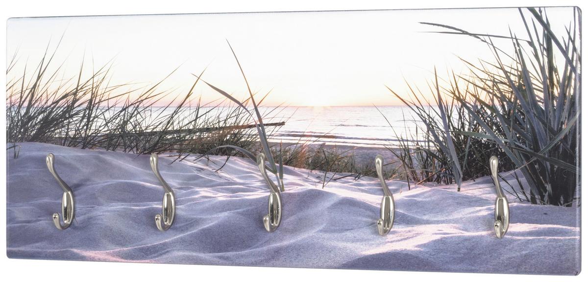 WIESZAK ŚCIENNY DÜNE - kolor stalowy/różnokolorowy, materiał drewnopochodny (70/30/8cm)