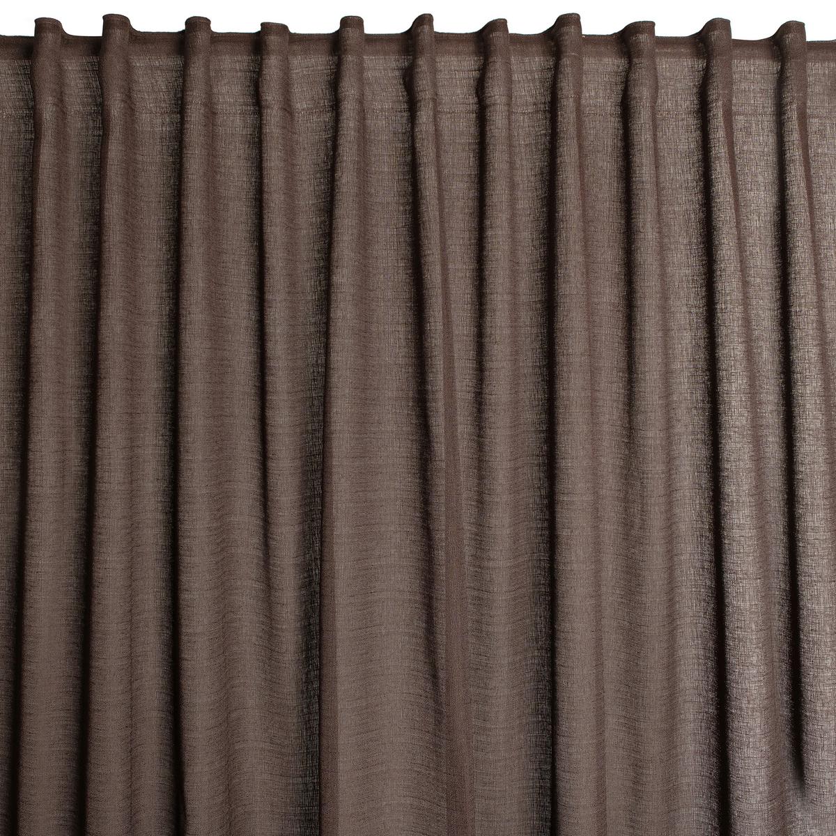 ZASŁONA GOTOWA 0156108 EVY CHOCOLAT - mokka, Basics, tkanina (200/280cm)