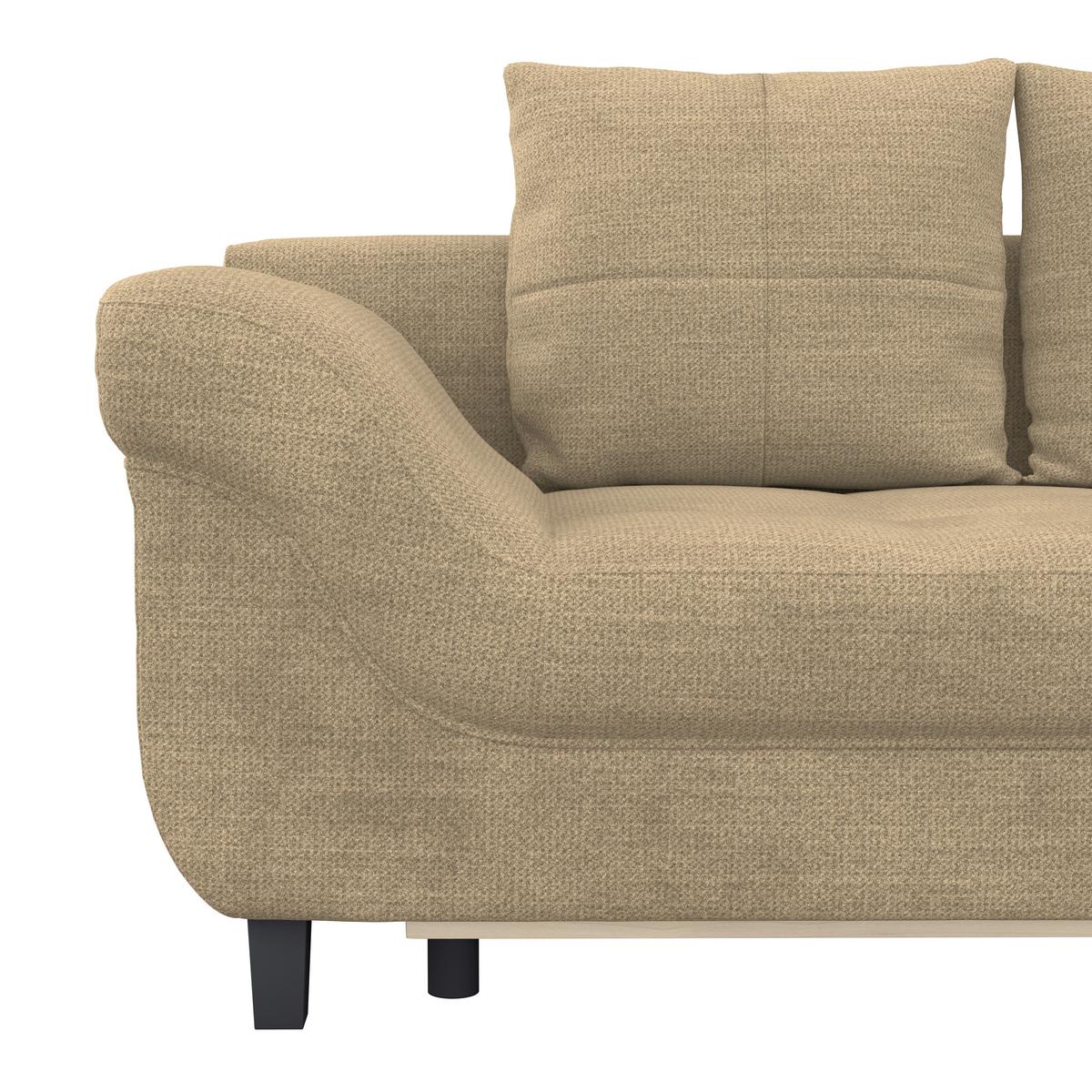 Kutna Garnitura Mendoza - bež/crna, Konvencionalno, tekstil (309/197cm) - Modern Living