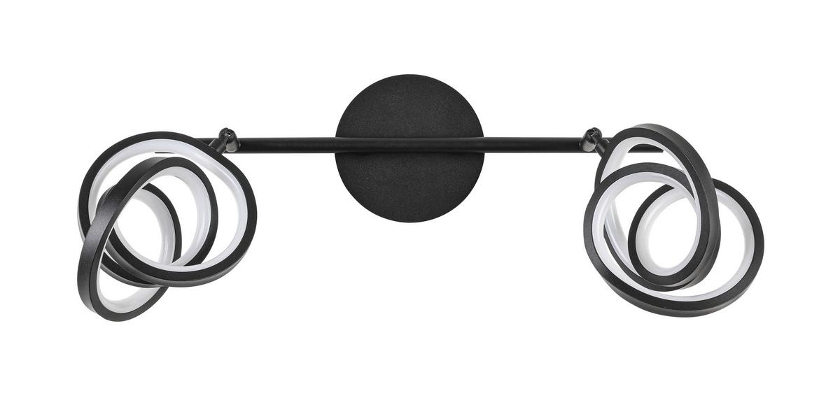Led-reflektor Rundi - črna, Moderno, kovina/umetna masa (40/18/18cm) - Modern Living