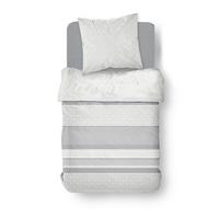 Posteljina Dakota 140x200/60x80cm - siva, tekstil (140/200cm)