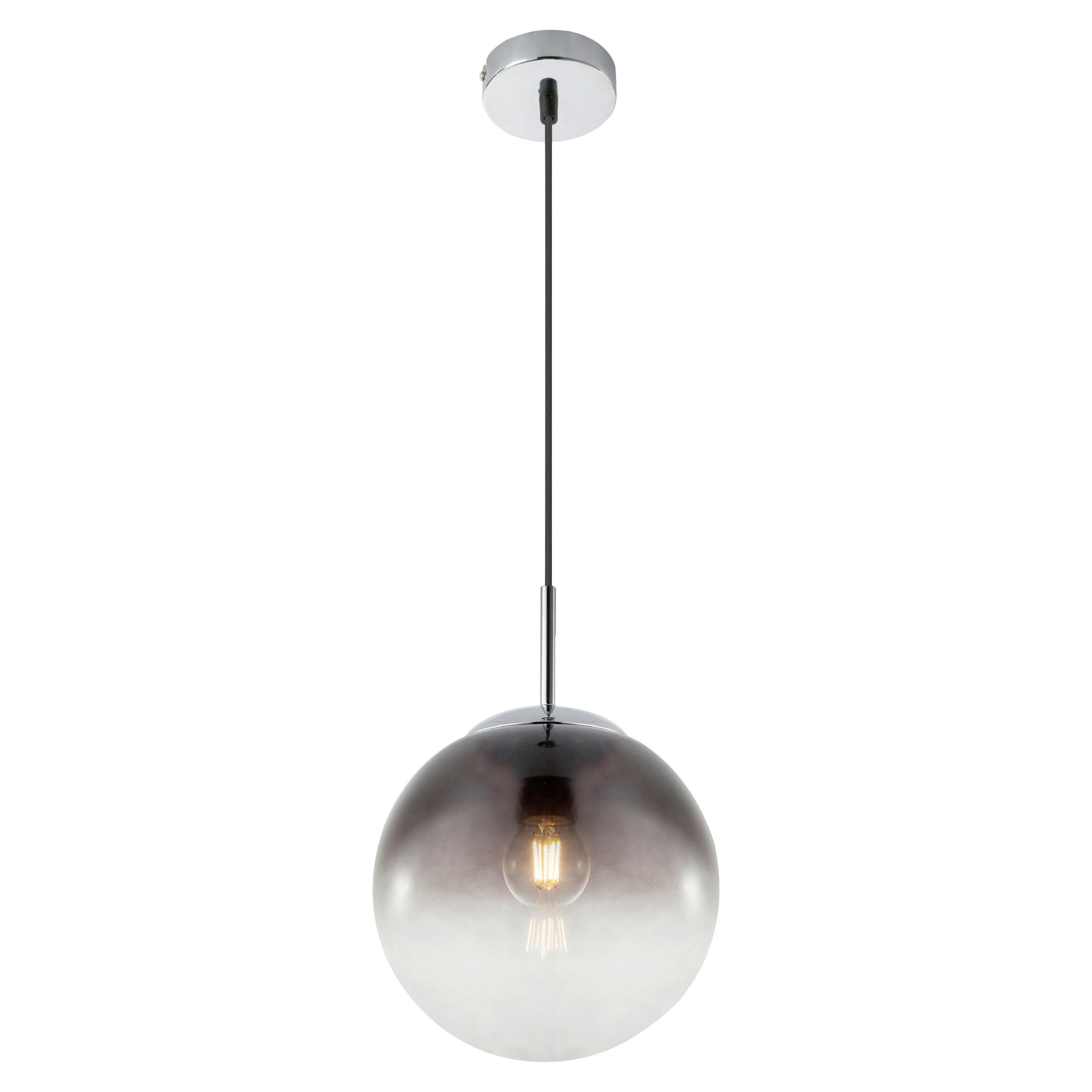 Hängeleuchte Jiop Chromfarben max. 40 Watt - Chromfarben, KONVENTIONELL, Glas/Metall (20/120cm)