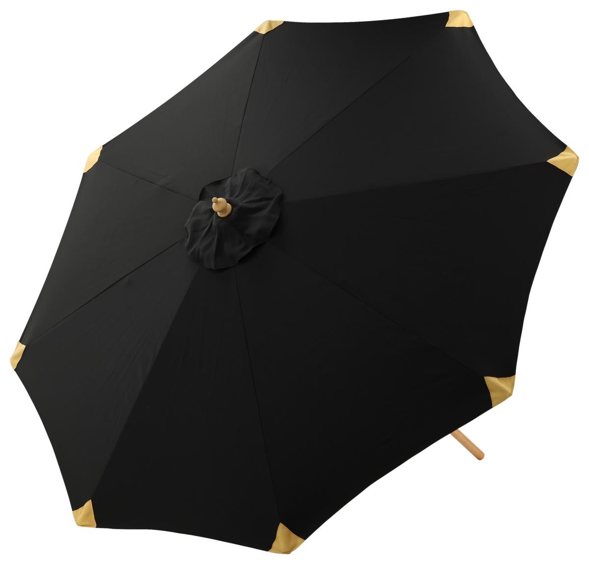 Sonnenschirm Cerox ca. 270x250 cm Schwraz - Schwarz, KONVENTIONELL (270/250cm) - Gardenson