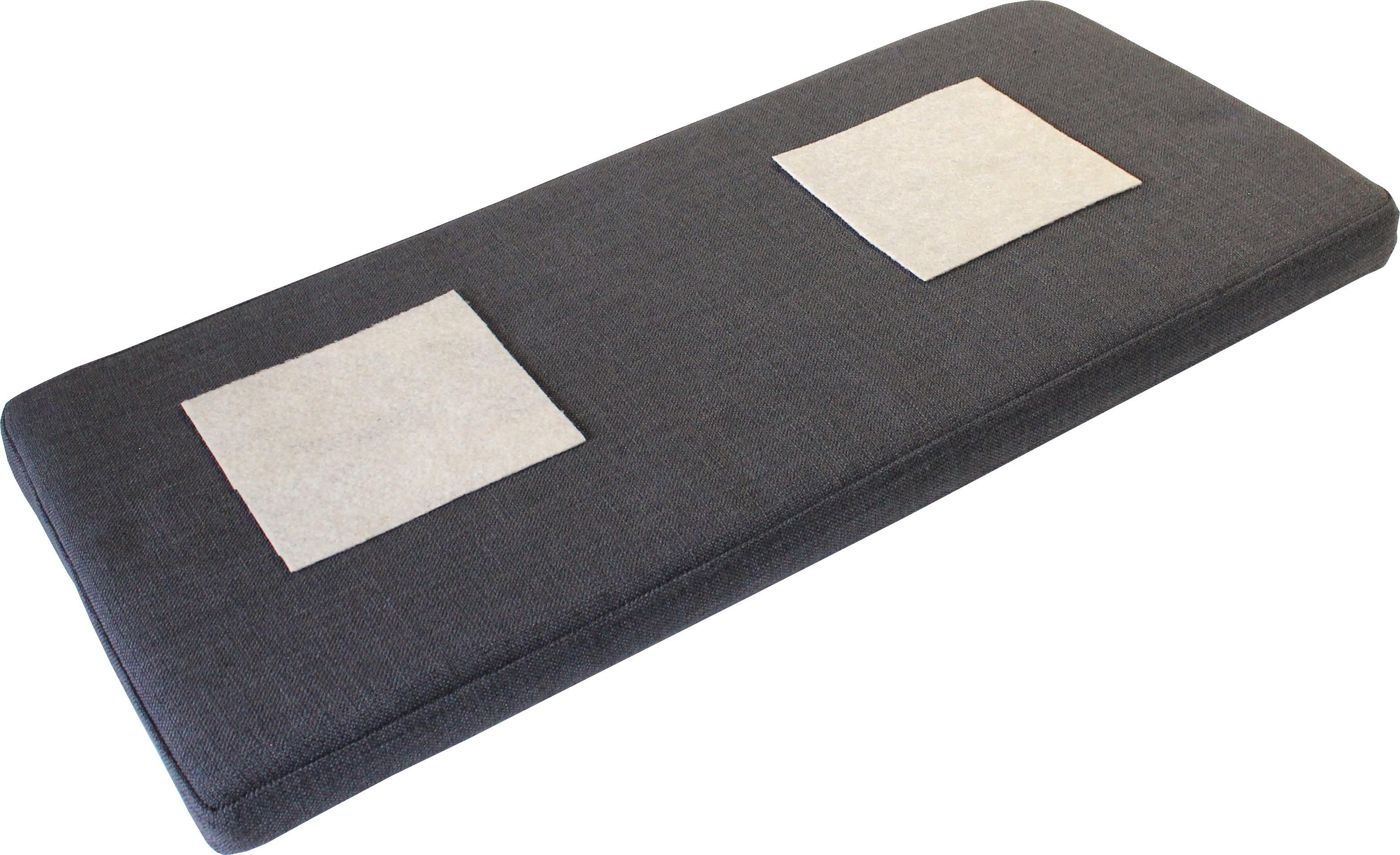 Sitzkissen GW-Bastia in Anthrazit - Anthrazit, MODERN, Textil (95/6/35cm) - Premium Living