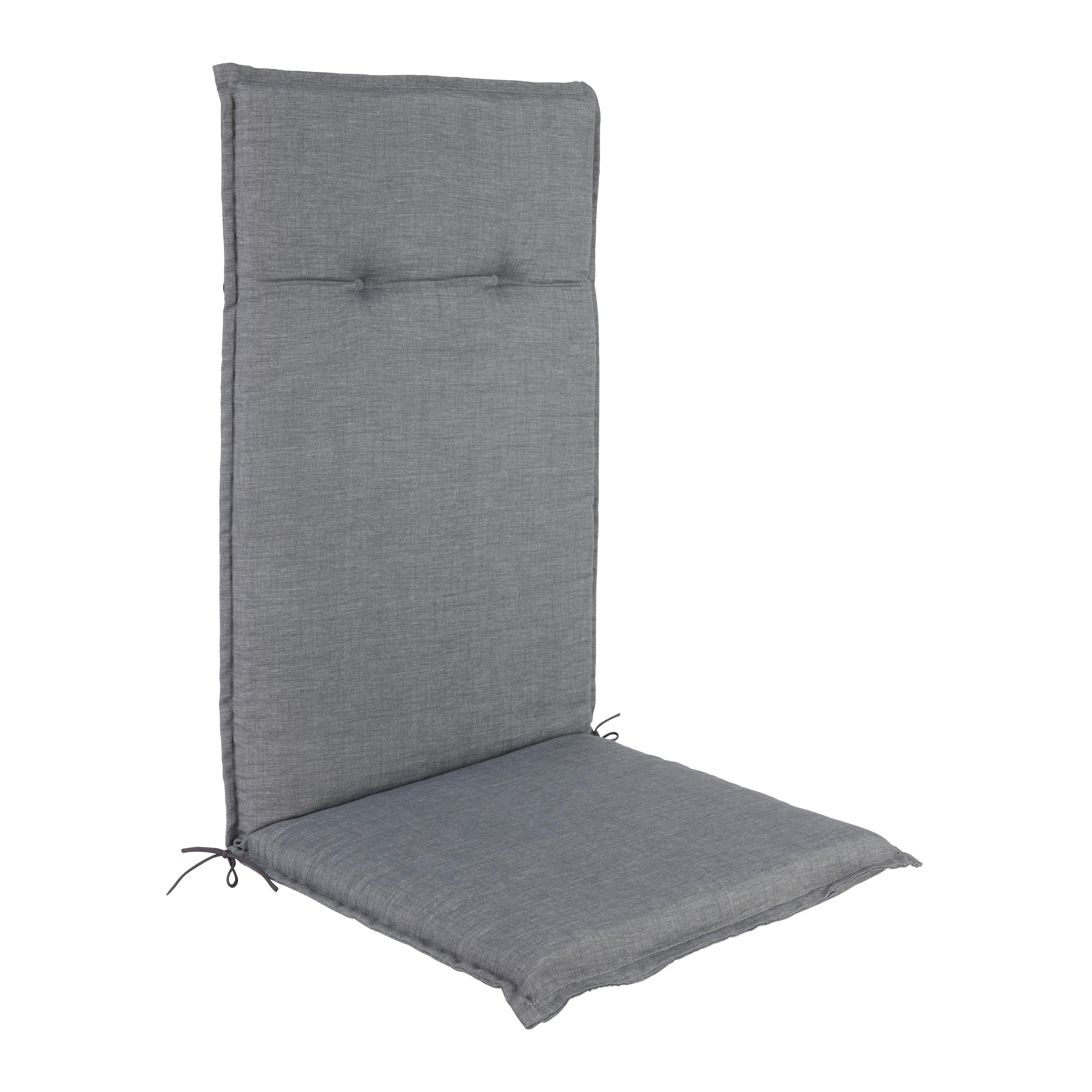 Sesselauflage Genf 2 Grau ca. 120x48x5cm - Grau, Basics, Textil (120/48/5cm) - Mömax