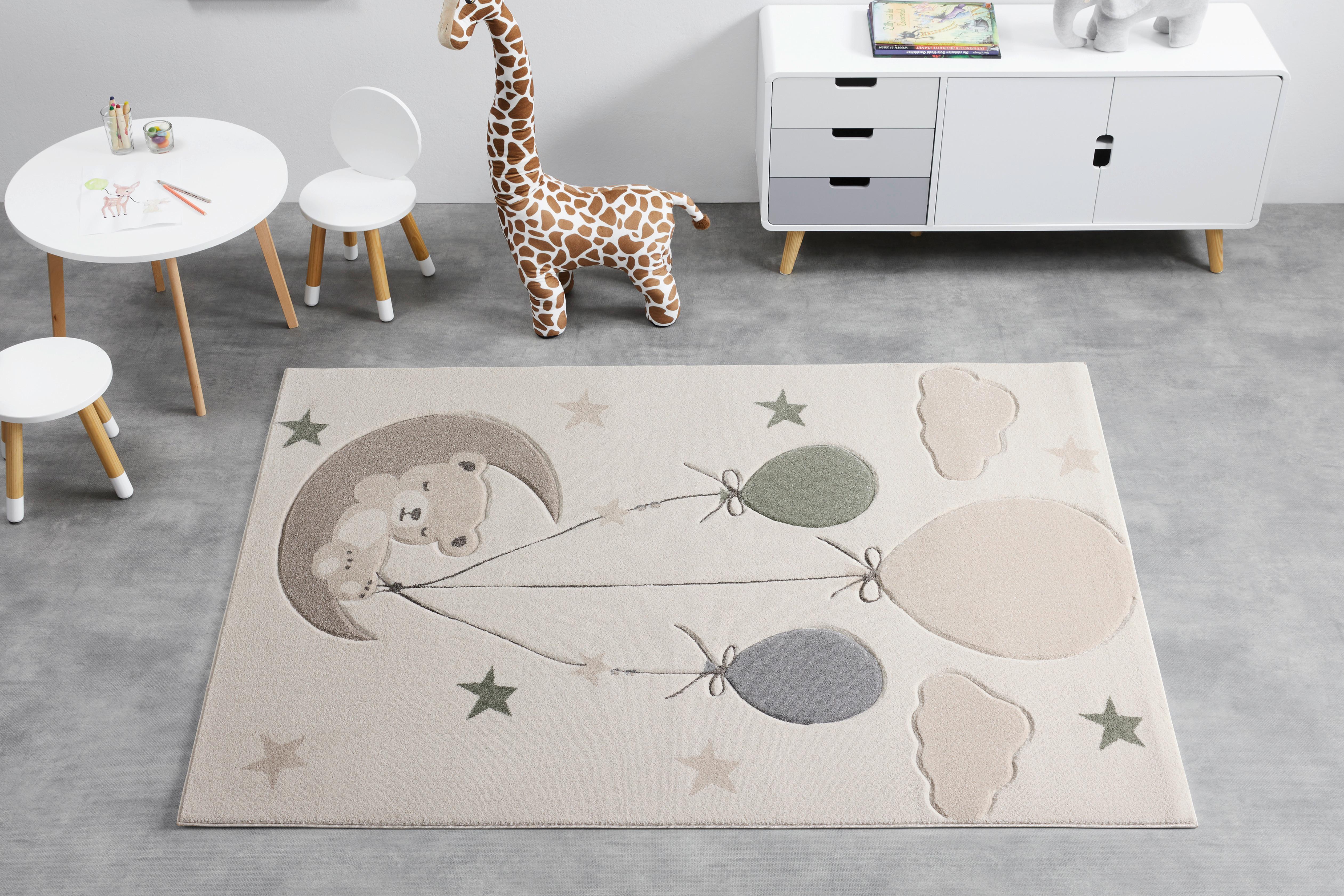VÄVD MATTA BALLOON - cremefärgad, Klassisk, textil (120/170cm) - Mömax