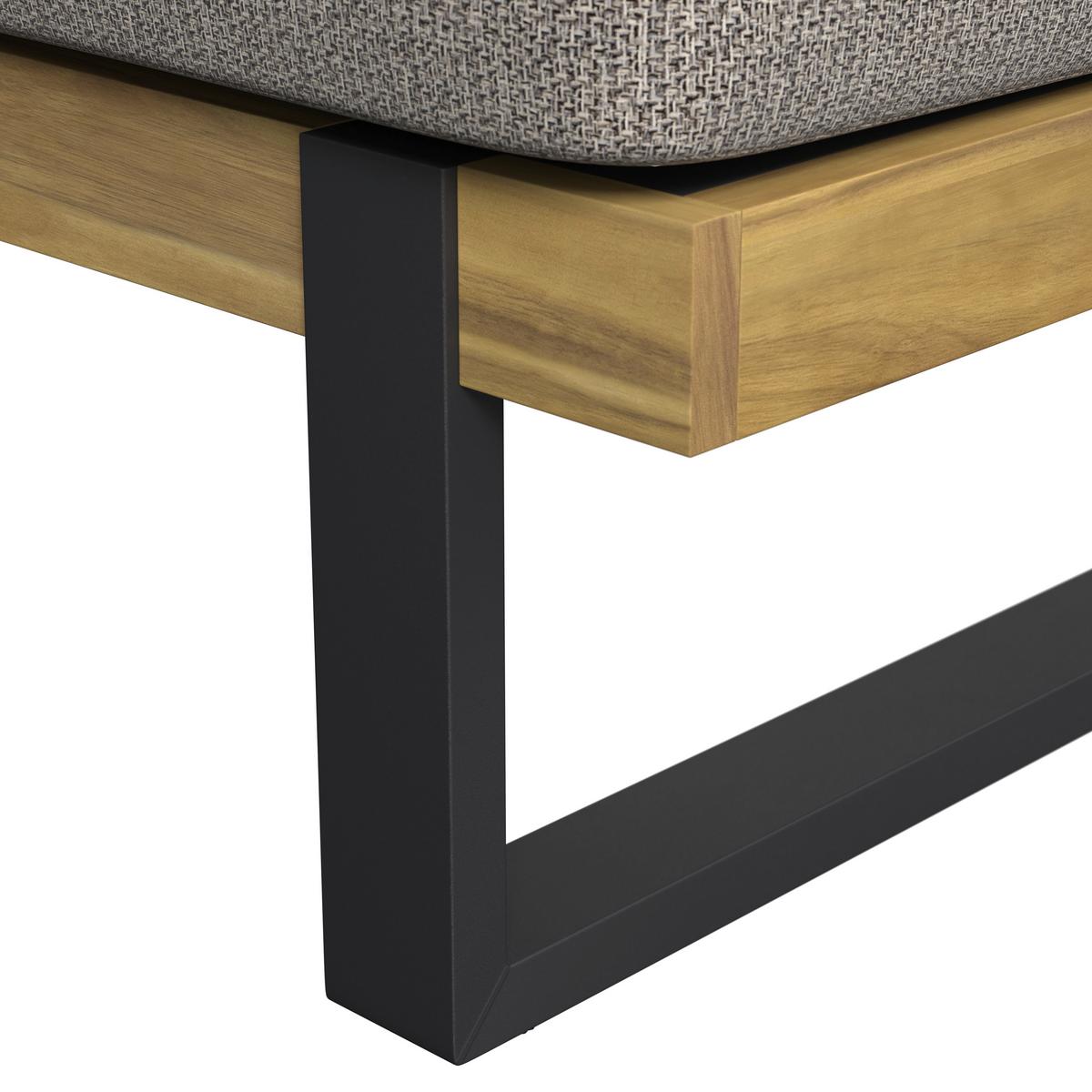 Vrtni Ležalnik Elenyi, Siva - siva, Moderno, kovina/tekstil (65/95/200cm) - Bessagi Garden