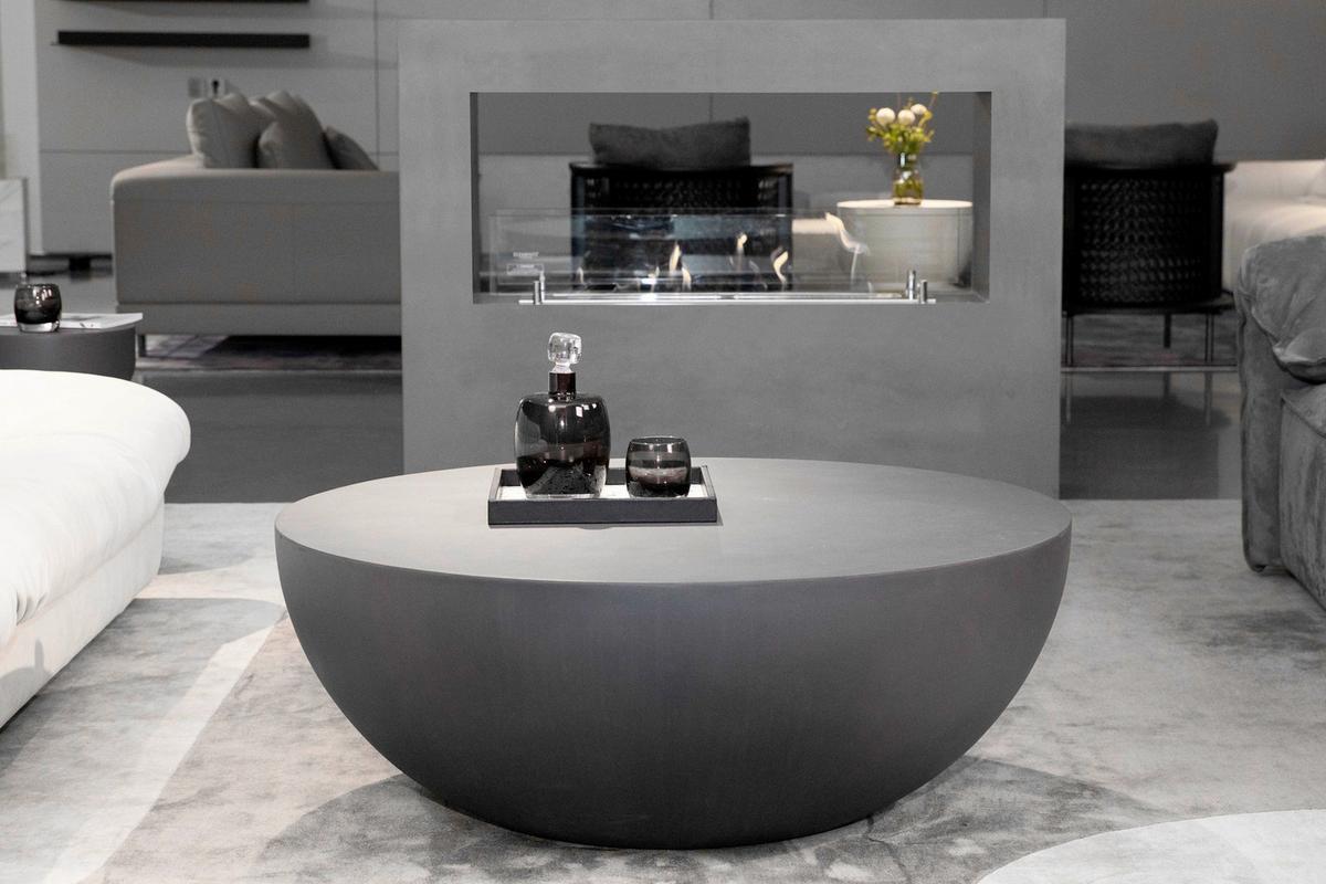 Loungetisch Chronos Schwarz - Schwarz, KONVENTIONELL, Stein (87/87/35cm) - Gardenson