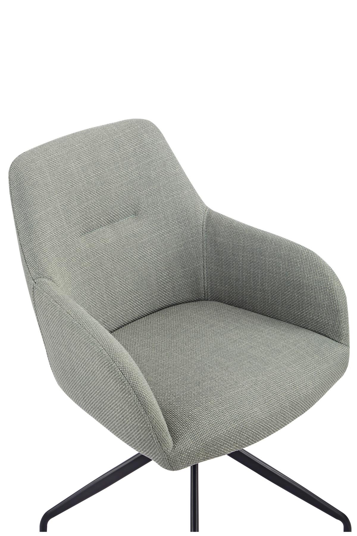 ARMLEHNSTUHL-SET TRIEST S 2ER-SET - Schwarz/Mintgrün, MODERN, Textil/Metall (56/83/60cm) - MID.YOU