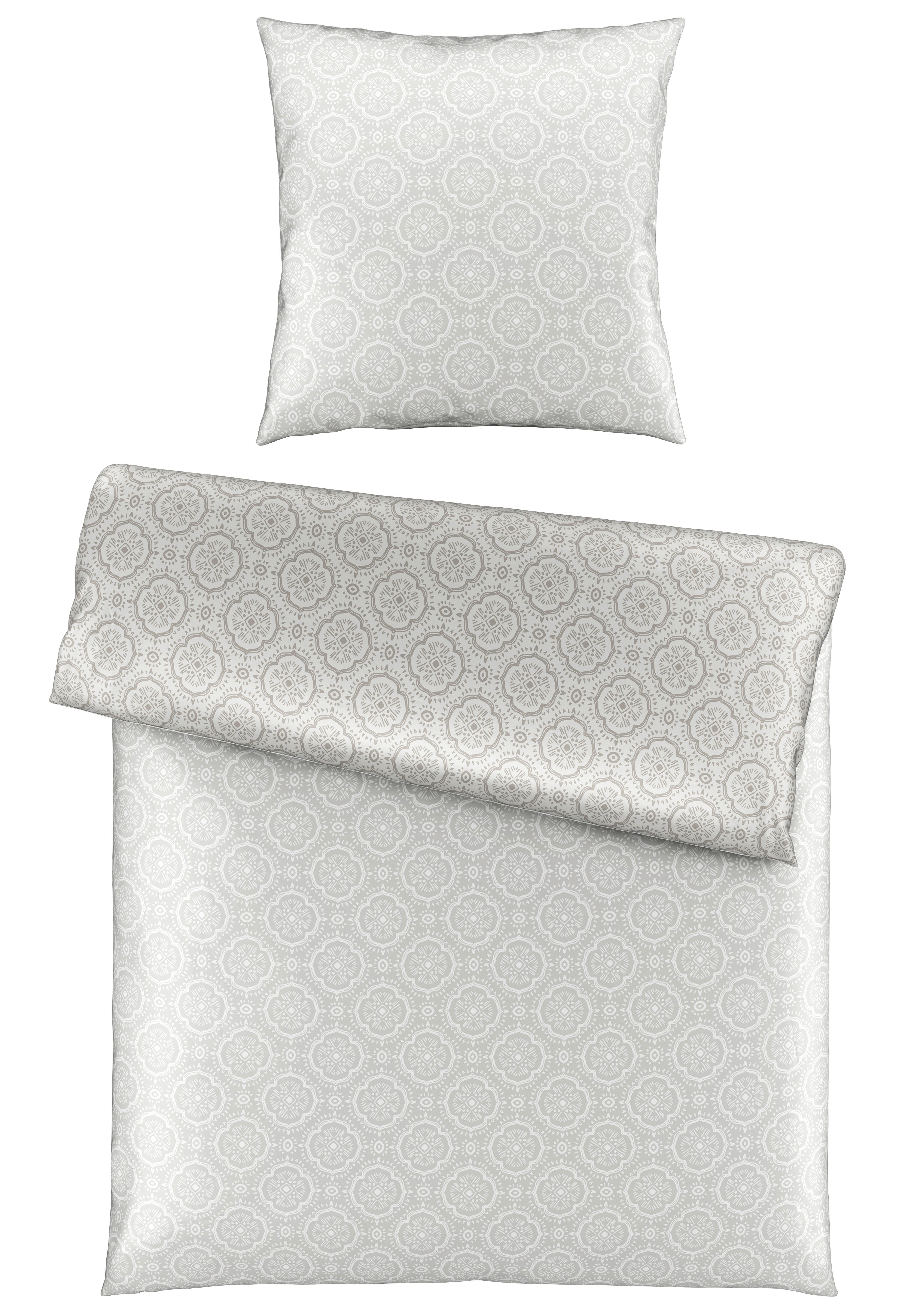 Bettwäsche Ethno Hellgrau ca. 135x200cm - Hellgrau, LIFESTYLE, Textil (135/200cm) - Mömax