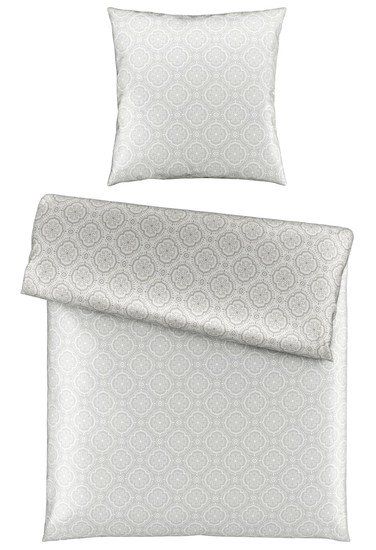 Bettwäsche Ethno Hellgrau ca. 135x200cm - Hellgrau, LIFESTYLE, Textil (135/200cm) - Mömax