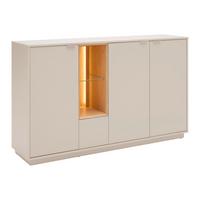 Sideboard Velasca Eichefarben/Kaschmir - Kaschmir/Eichefarben, MODERN, Glas/Holzwerkstoff (158,6/95,4/40cm) - Premium Living