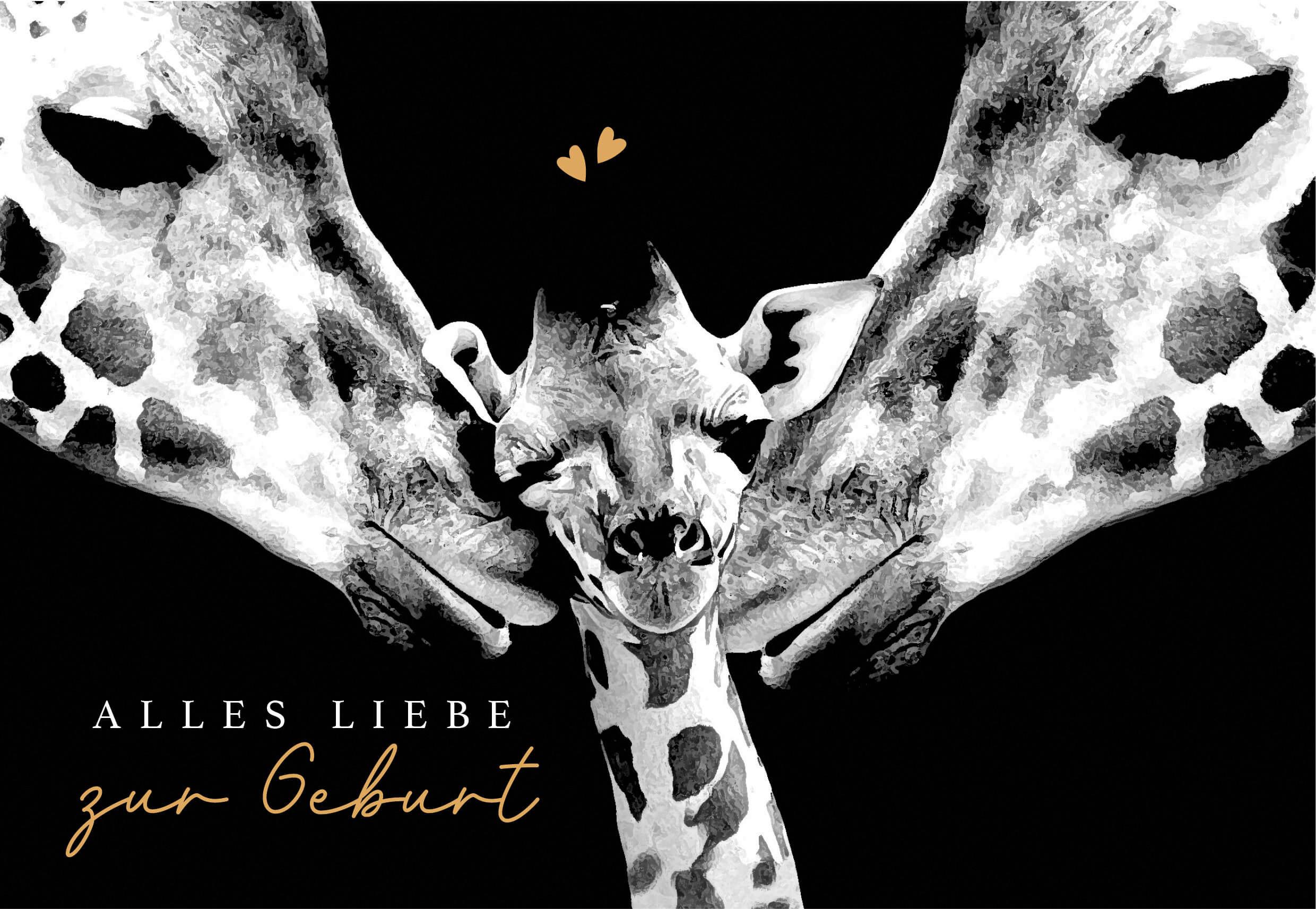 Glückwunschkarte Edelschwarz Multicolor - Basics, Papier (18/13cm)