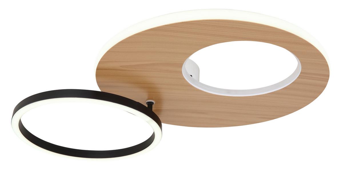 Stropna Led-svetilka Forsi, S Sijalko - črna/bela, Design, kovina/umetna masa (61,2/40/10,5cm) - Globo