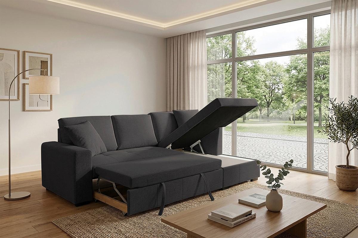Coltar LUKAS - maro închis, Trend, textil (239/158cm) - Modern Living
