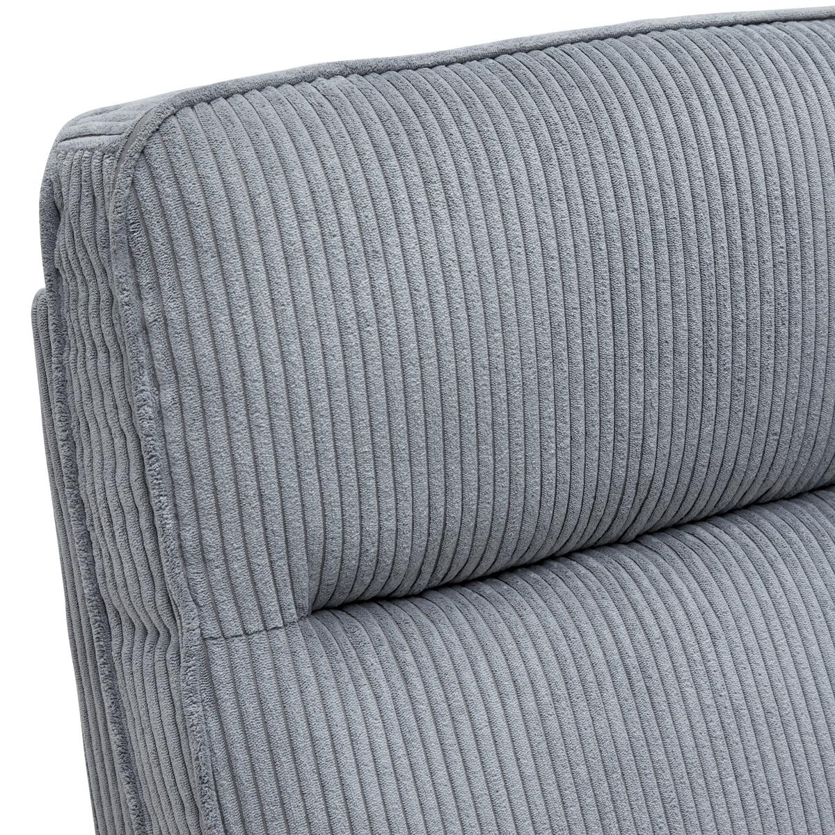 Relaxsessel Melinda Dunkelgrau Cord - Dunkelgrau/Schwarz, KONVENTIONELL, Holz/Kunststoff (76/103/96cm) - Mömax