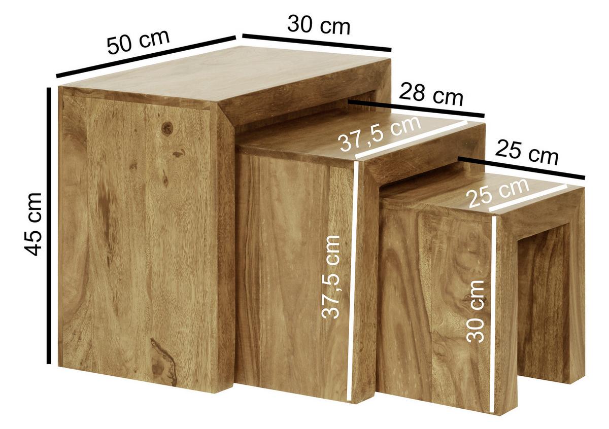 Set Miz Mumbai - barve akacije, Design, les (50/30/45cm) - MID.YOU