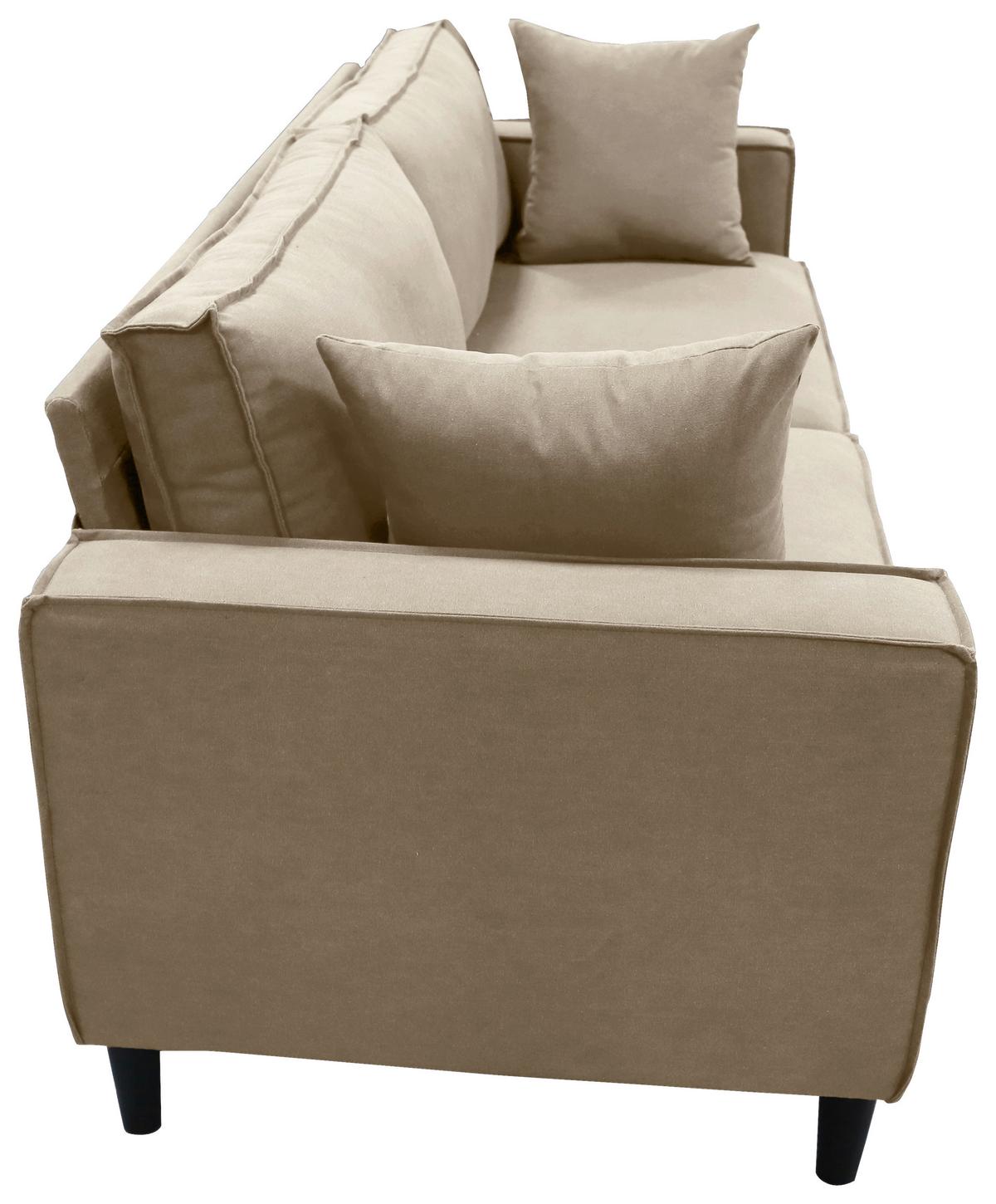 Trosed Beluna, Bež - črna/bež, Basics, tekstil/les (198,5/84/83cm) - P & B