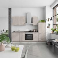 Küchenblock Riva Low m. Geräten Grau - Schieferfarben/Edelstahlfarben, MODERN, Holzwerkstoff/Metall (270cm) - Nobilia