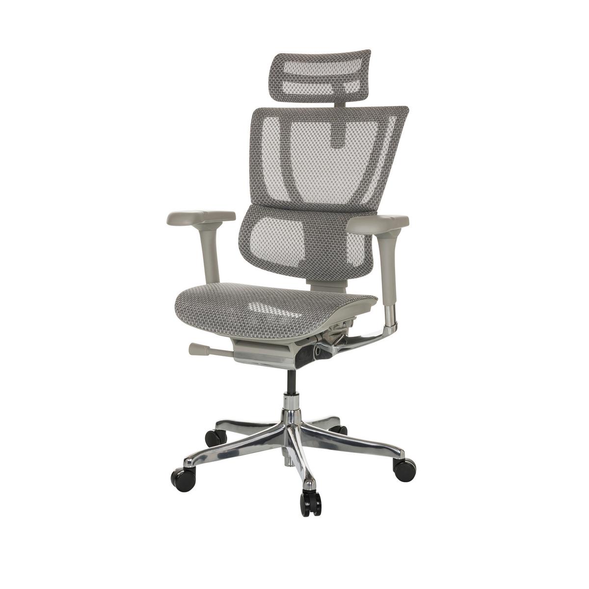 Pisarniški Stol Ergohuman Slim I G, Svetlo Siva - svetlo siva, Basics, kovina/umetna masa (69/116-138/66cm) - MID.YOU
